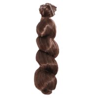 Cabelo para Boneca Ondulado Círculo  60 castanho escuro