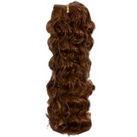 Cabelo para Boneca Cacheado Círculo  20 castanho claro