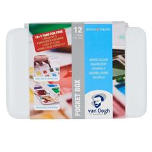 Estojo Aquarela em Pastilha Van Gogh Pocket Box - 12+3 cores
