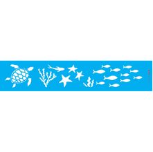Stencil Opa 6 x 30 cm - Fundo do Mar - 3690