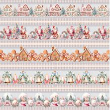 Tecido Tricoline Natal : Barrado Natal Cinza (0,50x1,40)