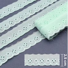 Bordado Inglês 2,5cm BP075 Verde - 13,7 Metros | artePunto