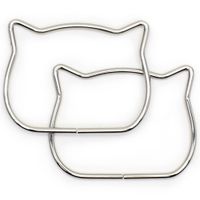 Alça de Metal Gatinho 8,5 x 11cm - Círculo 10 prata