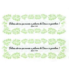 Transfer Textil Passe e Crie - Felizes São Os Que Ouvem A Palavra De Deus E a Guardam