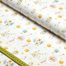 Tecido Tricoline Fada do Dente : Dentinhos (0,50x1,50)