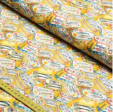 Tecido Tricoline Lata de Sardinhas : Amarelas (0,50x1,50)