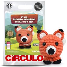 Kit Meu Primeiro Amigurumi Bicho Bola Círculo - Raposa
