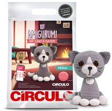 Kit Amigurumi Cães e Gatos Círculo - Persa