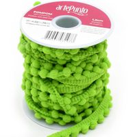 Fita Pompom Grelot 1,2cm artePunto - 10 metros 005 - verde