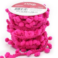 Fita Pompom Grelot 1,6cm artePunto - 10 metros 008 - pink