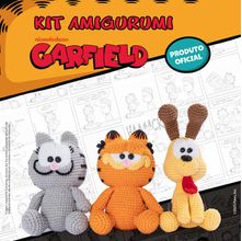Kit Amigurumi Garfield - 3 Modelos - PRÉ-VENDA!