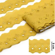 Bordado Inglês 5,0cm BP065 Dourado - 13,7 Metros | artePunto