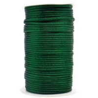 Cordão de Cetim Rabo de Rato 4mm 100 Metros - artePunto Verde escuro