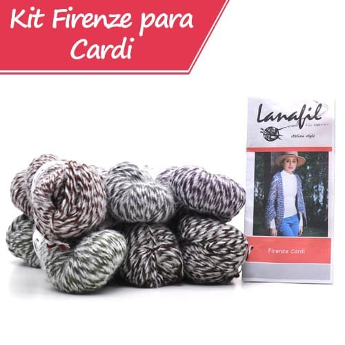 Kit de Crochê Firenze Cardi 100g - Lanafil