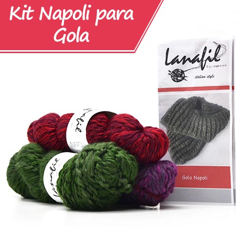 Kit de Crochê Gola Napoli 100g - Lanafil