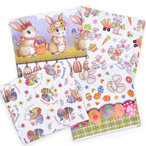 Pano de Prato Páscoa Extra Estilotex - 70 x 45cm