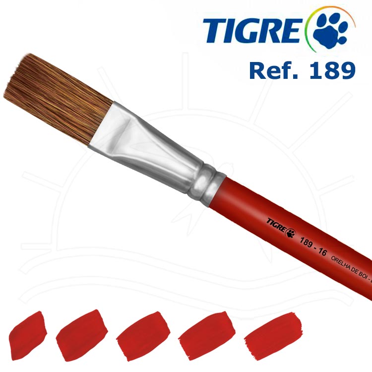 Pincel Tigre 189 - Chato Longo