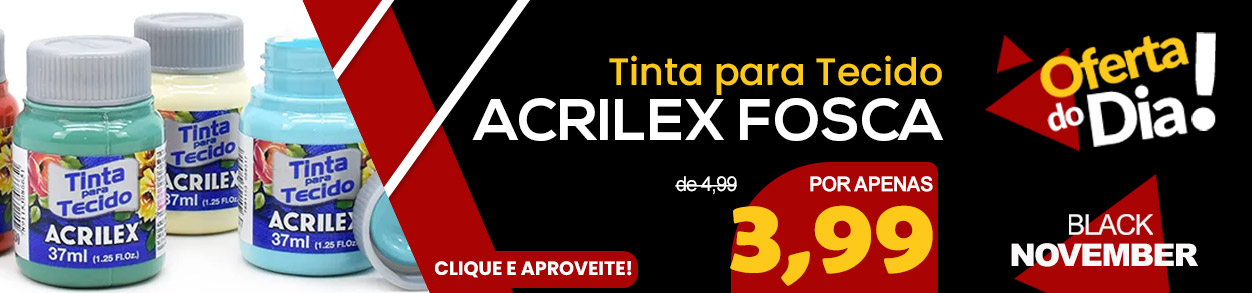 Tinta para Tecido Acrilex Fosca 37ml